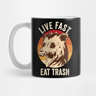 Live Fast Eat Trash Opossum Mug